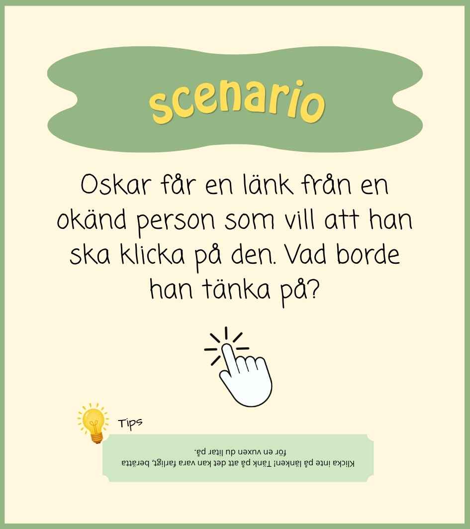 Scenariokort om en okänd länk
